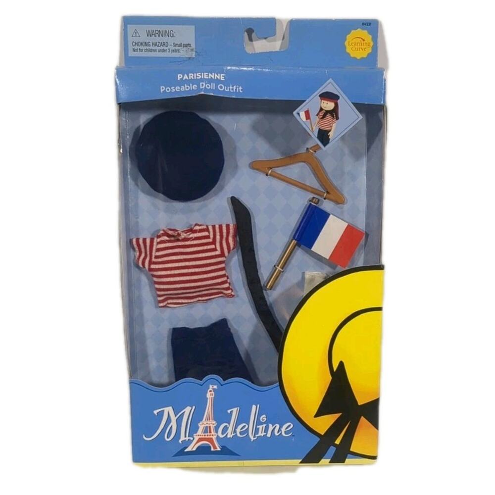 Madeline Parisienne Learning Curve poseable 8" doll outfit 2002 NEW in box Vtg